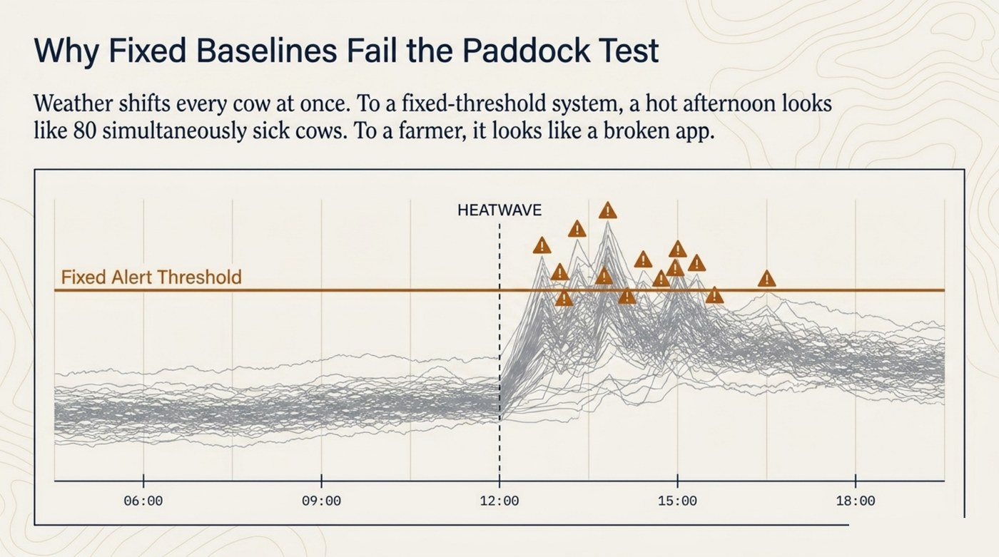 A heatwave trips every fixed threshold at once